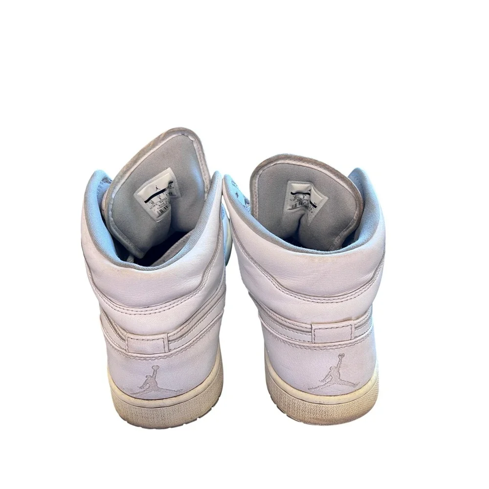 Jordan 1 Mid Triple White Mens‎ Basketball Sneakers 554724-112 Size 10
